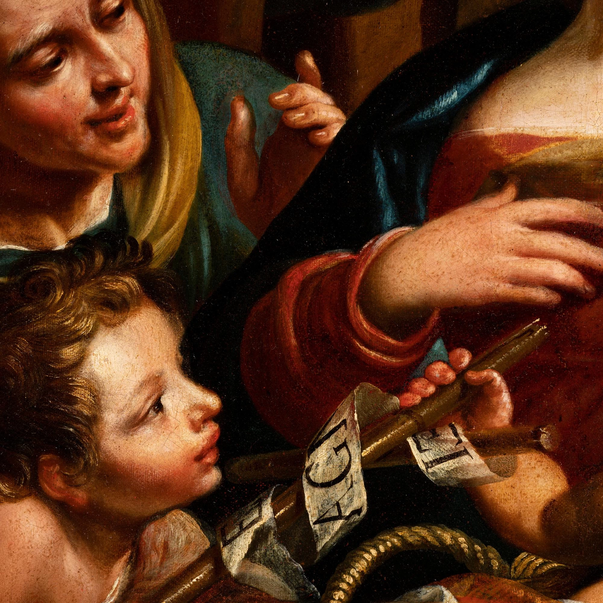 Sacra Famiglia con San Giovanni Battista e Santa Elisabetta - dettaglio 2
